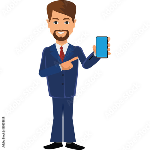 business man with a mobile