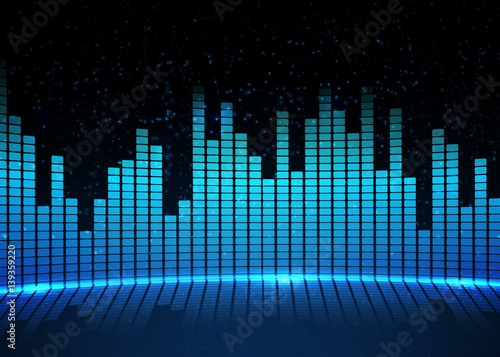 Music equalizer background. Vector illustration.