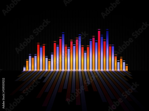 Music equalizer background. Vector illustration.