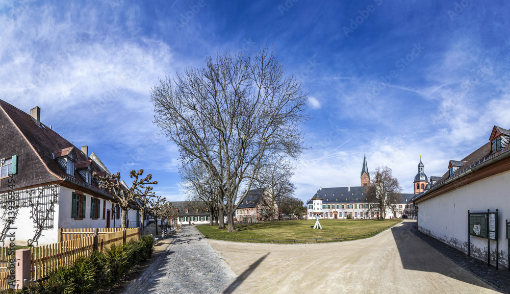 famous benedictine cloister in Seligenstadt, Germany famous benedictine cloister in Seligenstadt, Germany