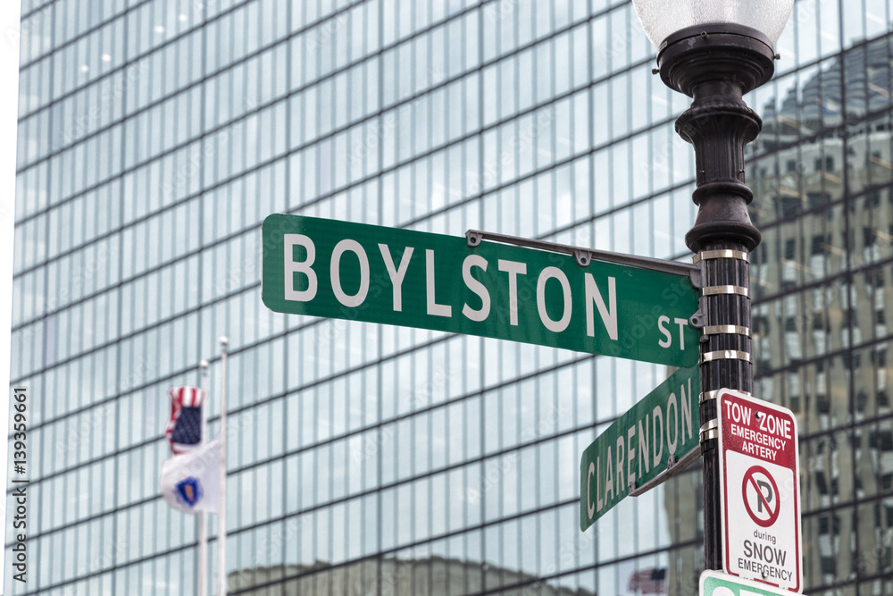 Obraz premium Boston's Streets Names