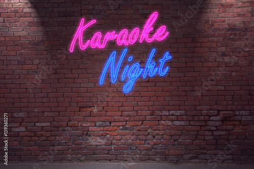 Obraz na płótnie Karaoke Night w salonie