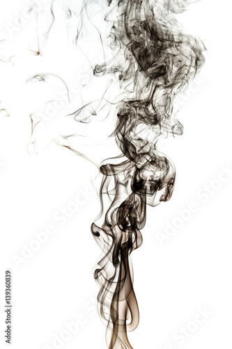 abstract black smoke on white background
