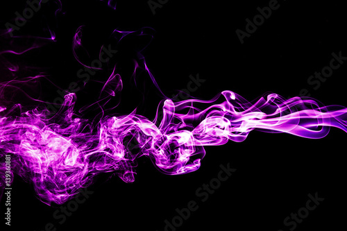 Purple smoke on a black background