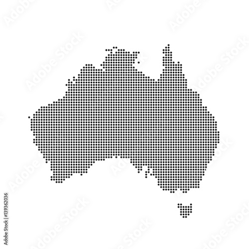 Simple Australia Dotted Map