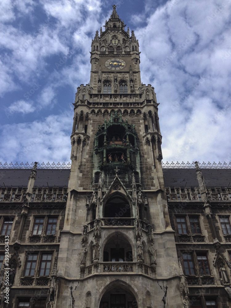 Obraz premium Neus Rathaus New City Hall main tower Munich Germany