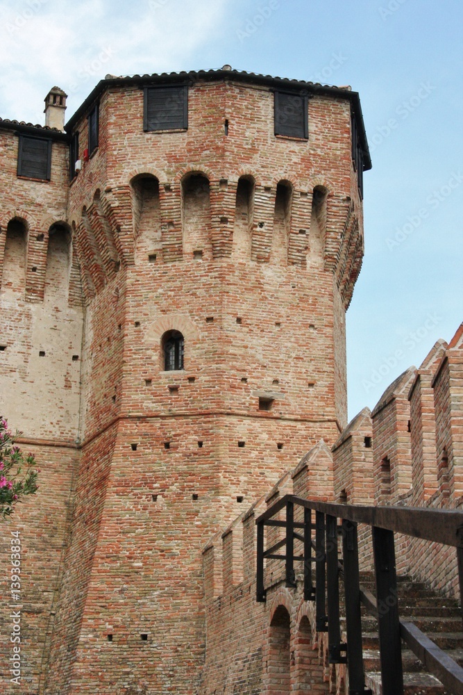 tower of Gradara Castle, Marche, central Italy