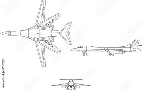 B1 Bomber Aircraft scaler draft
