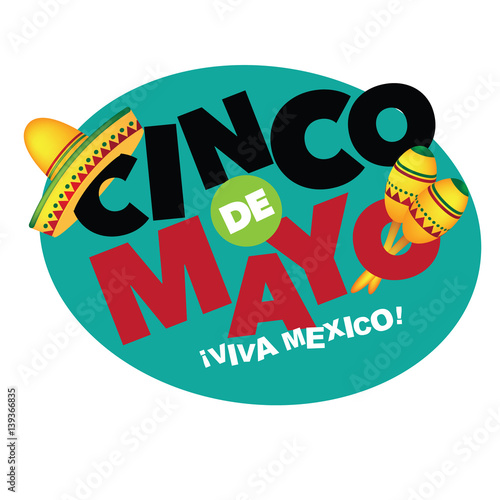 Cinco De Mayo festive icon design. To celebrate the Mexican holiday on the 5th of May. EPS 10 vector.