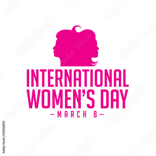 International Womens Day multicultural silhouette design.