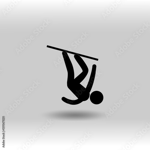 eps 10 vector Snowboard Air sport icon. Winter sport activity pictogram for web, print, mobile. Black athlete sign isolated on gray. Hand drawn competition symbol. Graphic design clip art illustration