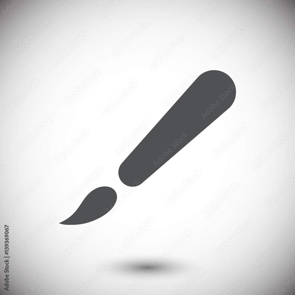 brush icon stock vector illustration flat design brush icon stock vector illustration flat design