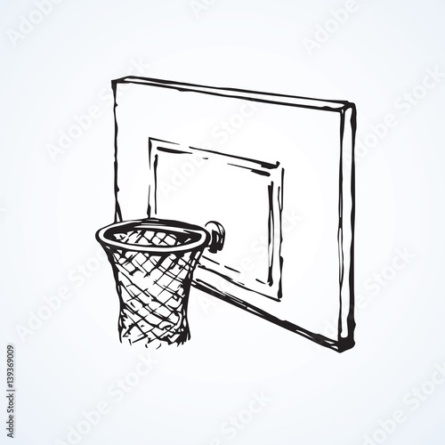 Basketball basket . Vector drawing