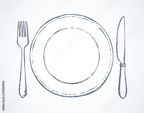 Cutlery. Vector drawing