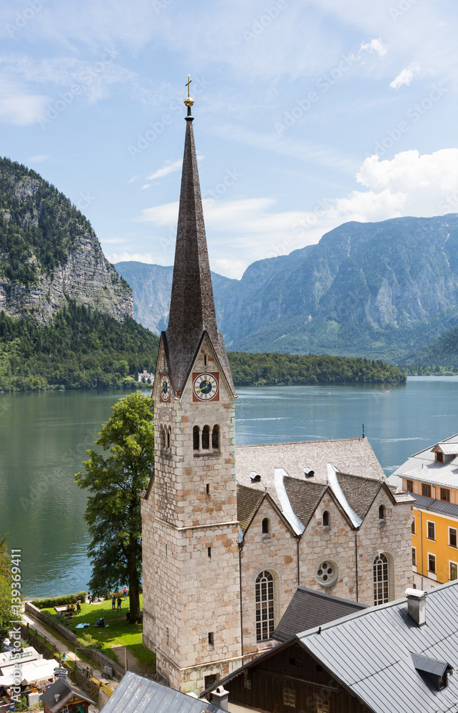 Halstat Austria Church from Above