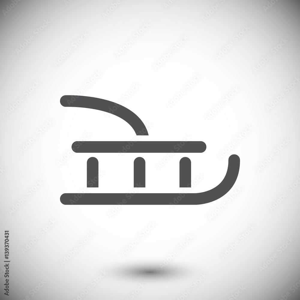 sled icon stock vector illustration flat design sled icon stock vector illustration flat design