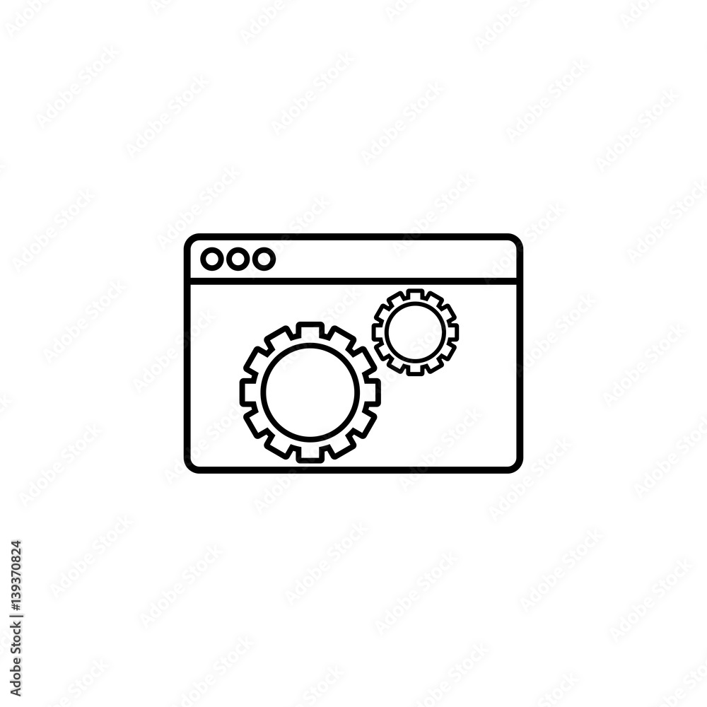 Website optimization line icon, seo & development, browser sign, a linear pattern on a white background, eps 10. Website optimization line icon, seo & development, browser sign, a linear pattern on a white background, eps 10.