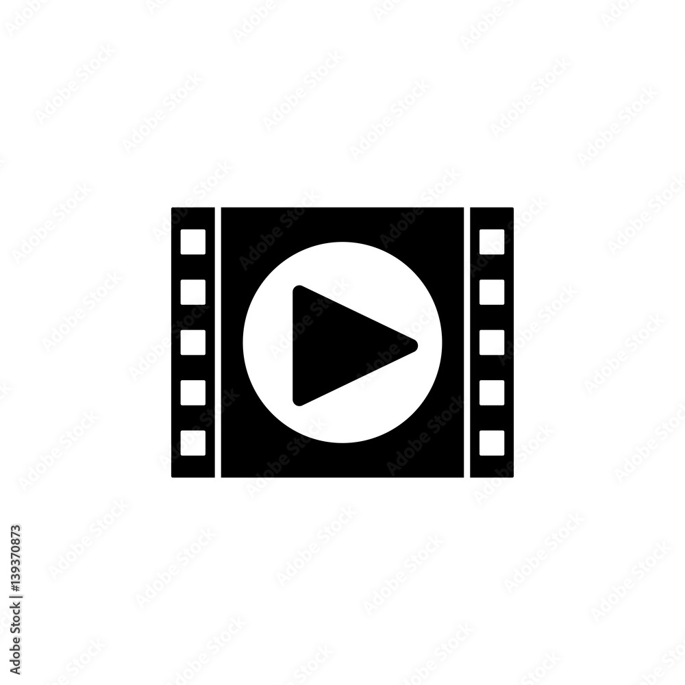 Video marketing solid icon, seo & development, movie player sign, a filled pattern on a white background, eps 10. Video marketing solid icon, seo & development, movie player sign, a filled pattern on a white background, eps 10.