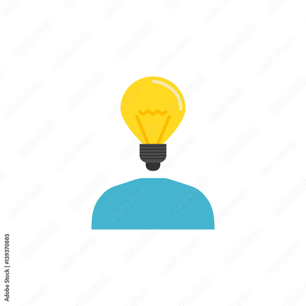 Creative thinking flat icon, seo & development, bulb light sign, a colorful solid pattern on a white background, eps 10. Creative thinking flat icon, seo & development, bulb light sign, a colorful solid pattern on a white background, eps 10.