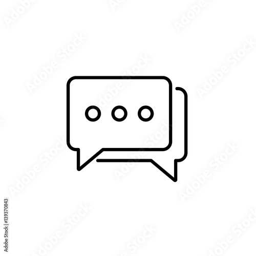 Social engagement line icon, seo & development, Speech bubbles sign, a linear pattern on a white background, eps 10.