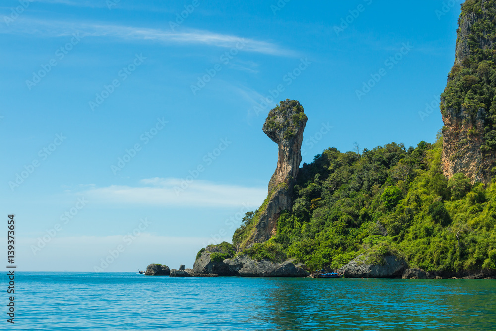 View of Koh Poda Nok (Chicken island) in Andaman sea, Krabi province, Thailand