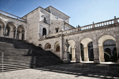 Montecassino Abbey  religious and historic destination in Cassino. Italy