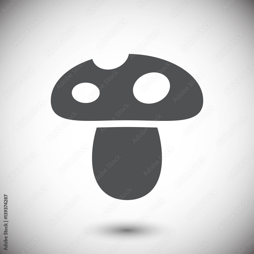 mushroom icon stock vector illustration flat design mushroom icon stock vector illustration flat design