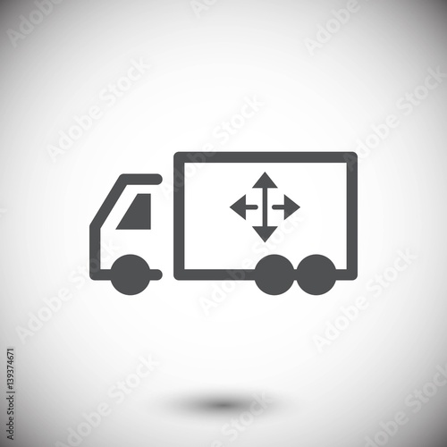 truck icon stock vector illustration flat design