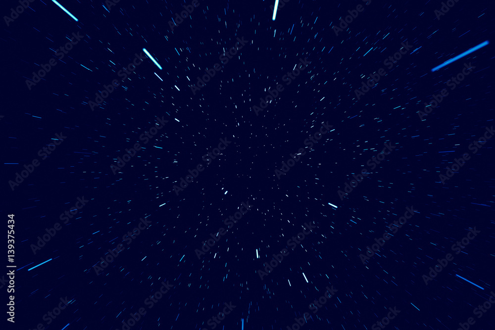 Concept traveling in space, warp stars abstract background, galaxy. 3d rendering Concept traveling in space, warp stars abstract background, galaxy. 3d rendering