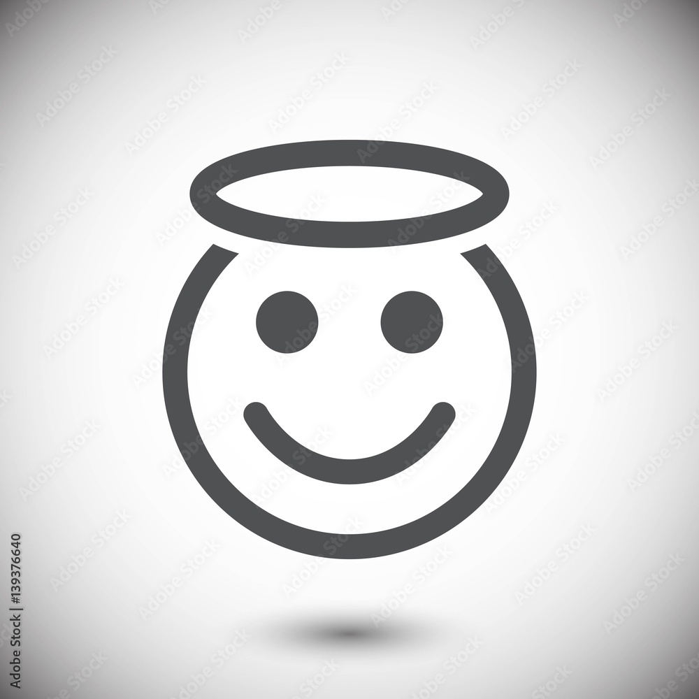 angel smile icon stock vector illustration flat design