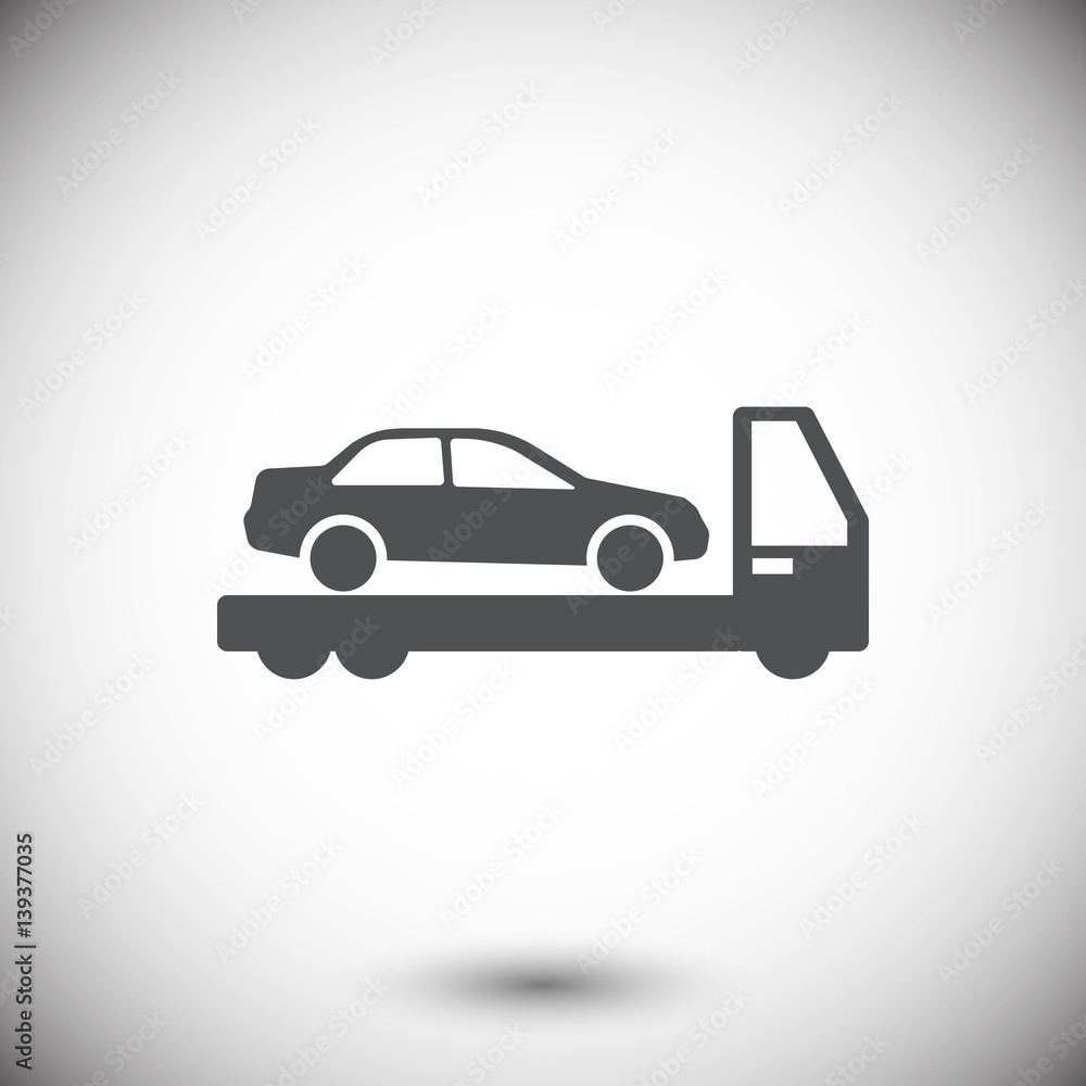 tow truck icon stock vector illustration flat design