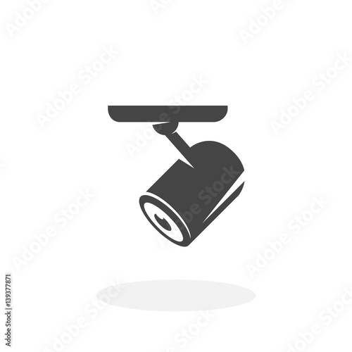 Security camera Icon. Vector logo on white background
