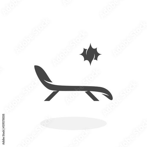 Sunbed Icon. Vector logo on white background