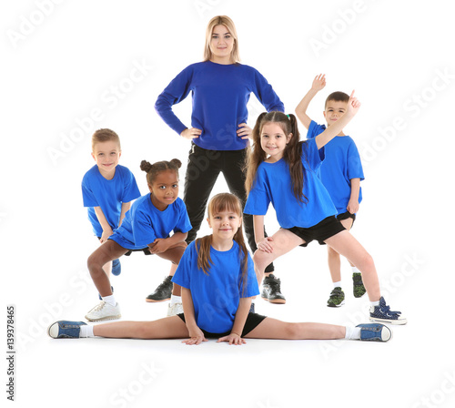 Dance teacher with children...