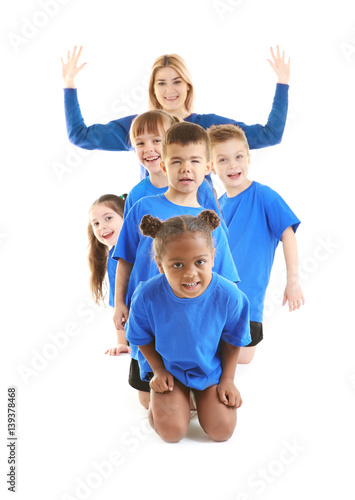 Dance teacher with children...