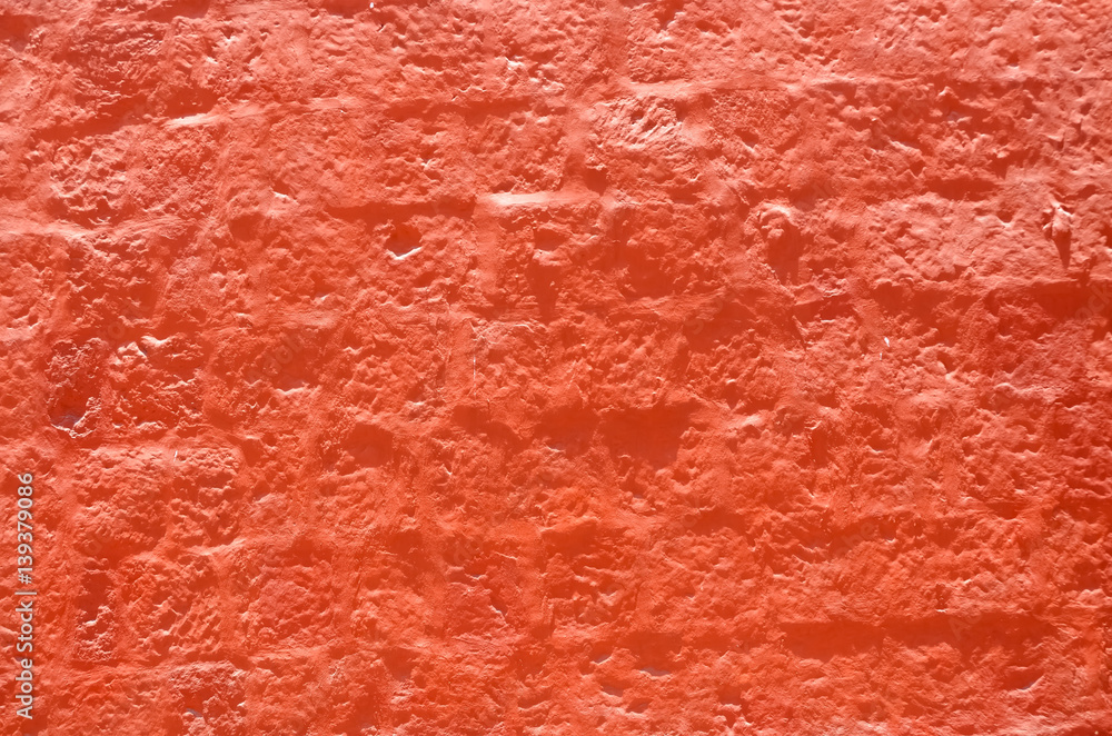 Textured wall, bright orange color