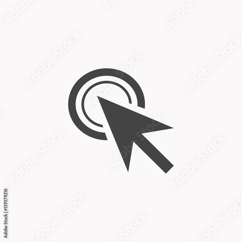 Click arrow icon illustration isolated vector sign symbol