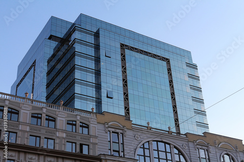 Mirrored building