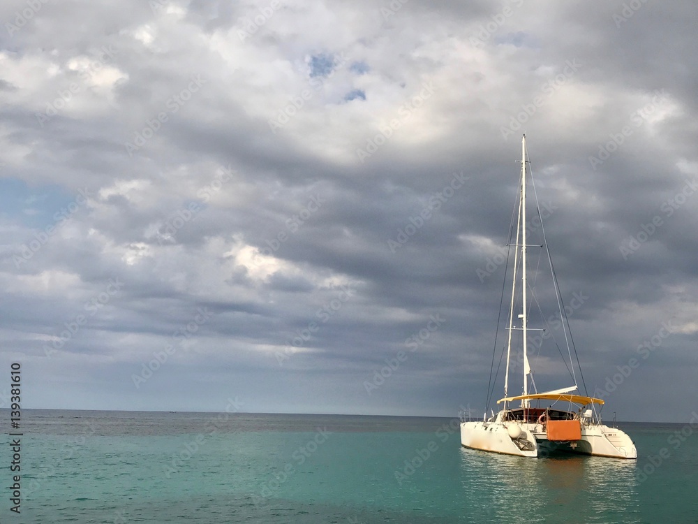 yacht in storm