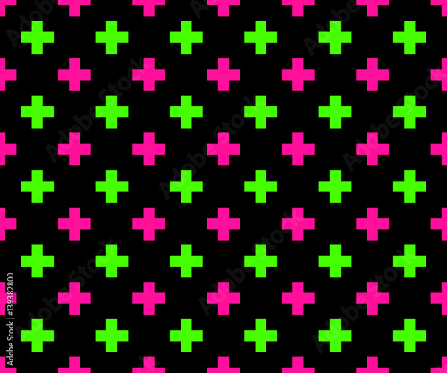 Classic Neon Colors Geometr...