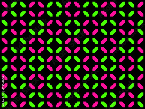 Classic Neon Colors Geometr...