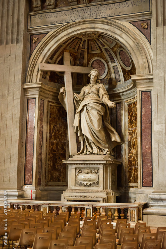 intérieur Basilique Saint-Pierre, le Vatican, Rome, Italie