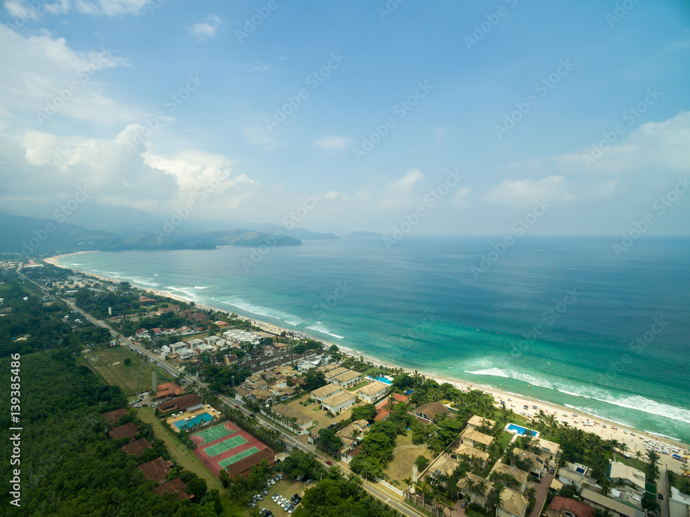 Aerial View of Maresias Beach, Sao Paulo, Brazil