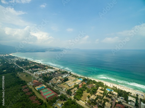 Aerial View of Maresias Beach, Sao Paulo, Brazil © gustavofrazao