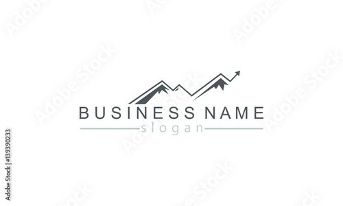 mountain business finance logo vector