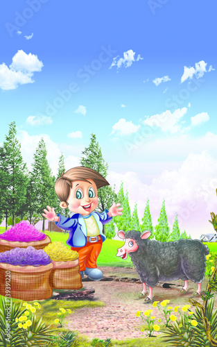 Φωτογραφία Baa Baa Black sheep Nursery Rhymes