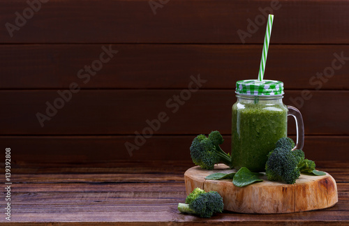 Green healthy smoothie photo