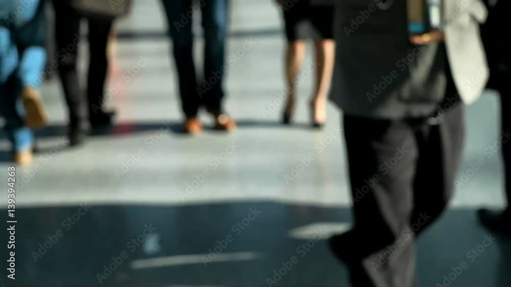 Out of focus people walking Out of focus people walking