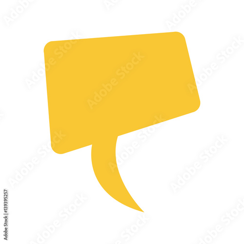 yellow square dialog box design vector illustration