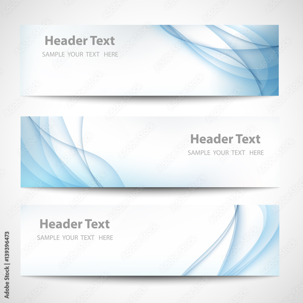 Abstract header blue wave white blue background vector design Abstract header blue wave white blue background vector design